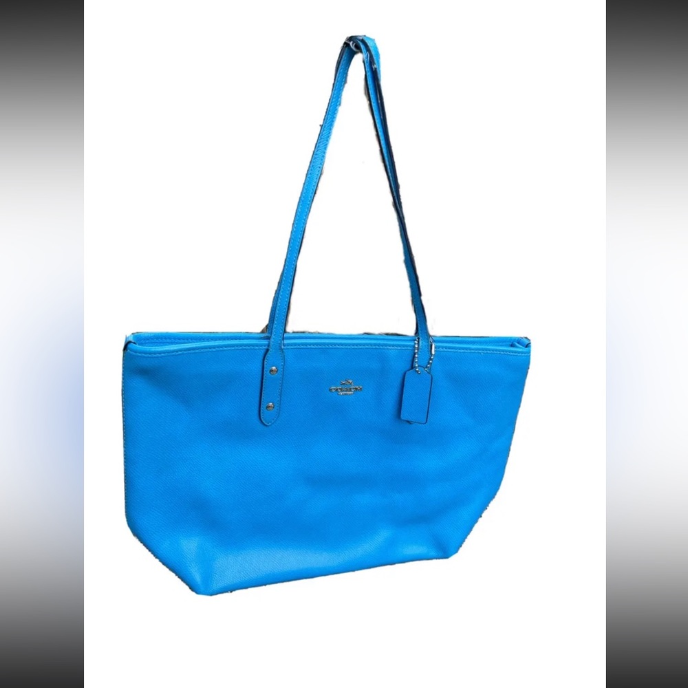 Coach Mini City Zip Leather Women's Tote - Blue